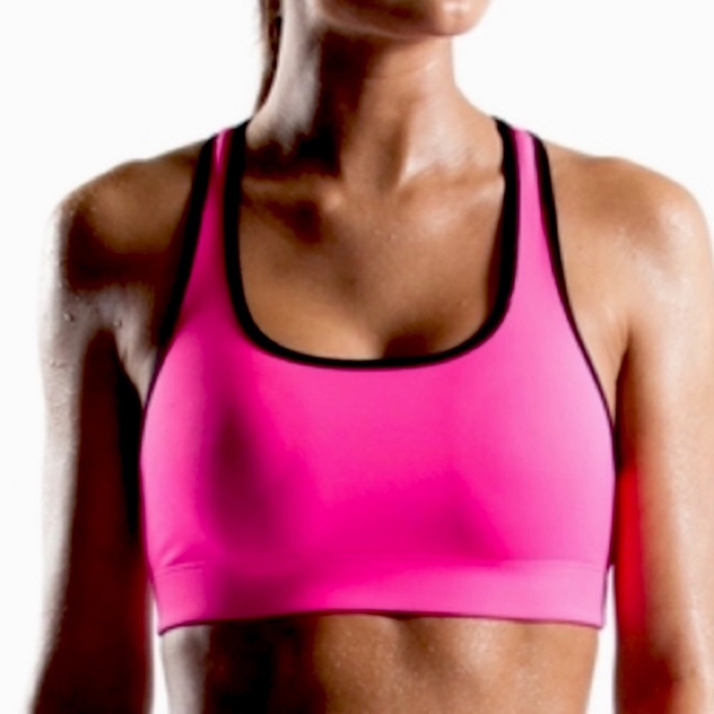 CHAMPION SPORTS BRA CROP TOP DOUBLE DRY MAGENTA SPORTS BRA WORKOUT CROP TOP S